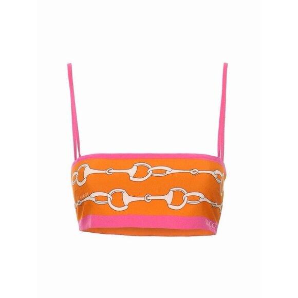 NWT GUCCI Horsebit Silk Bra Top Sz 40 100% Authentic